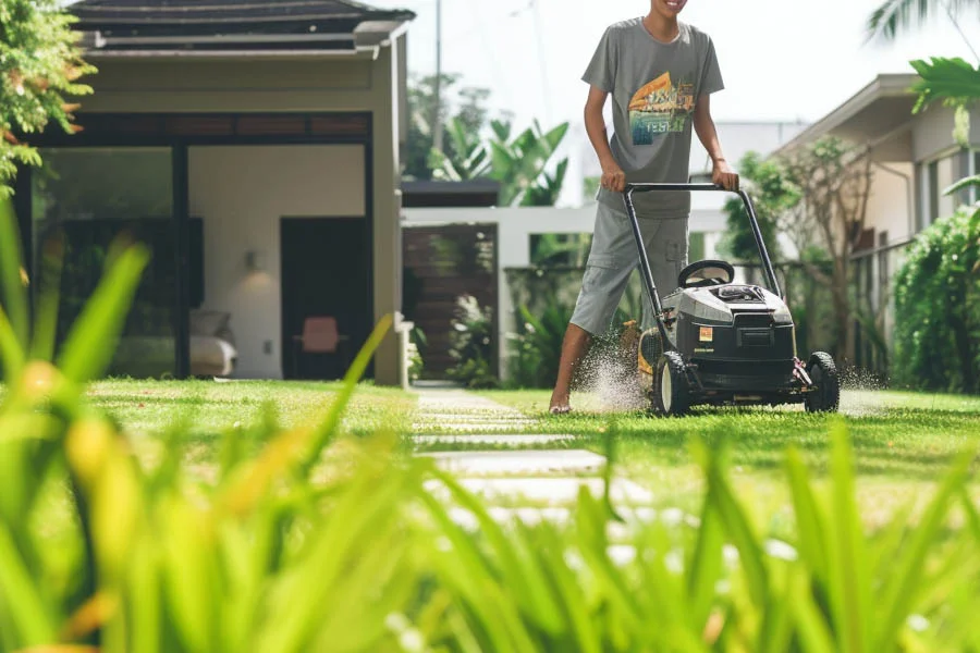 cordless electric lawnmower